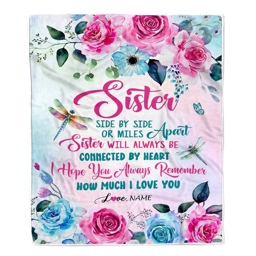Personalized Big Sister Gifts Blanket From Sisters Besie Best Friend Side By Side Sister Gifts For Women Birthday Xmas Christmas Customized Fleece Blanket | siriusteestore