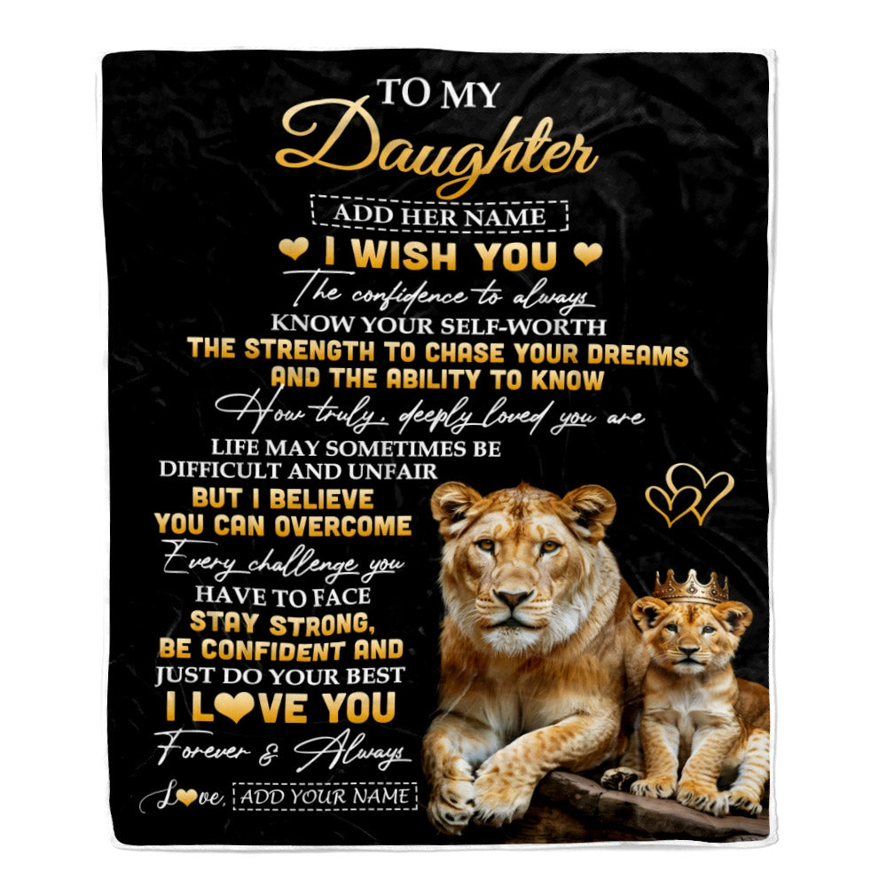 Personalized Birthday Gifts For Daughter From Mom Mother Blanket I Wish You To My Daughter Gifts Graduation Christmas Gift Ideas Customized Fleece Blanket | siriusteestore