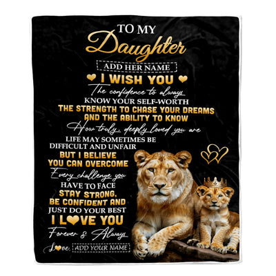 Personalized Birthday Gifts For Daughter From Mom Mother Blanket I Wish You To My Daughter Gifts Graduation Christmas Gift Ideas Customized Fleece Blanket | siriusteestore