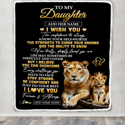 Personalized Birthday Gifts For Daughter From Mom Mother Blanket I Wish You To My Daughter Gifts Graduation Christmas Gift Ideas Customized Fleece Blanket | siriusteestore