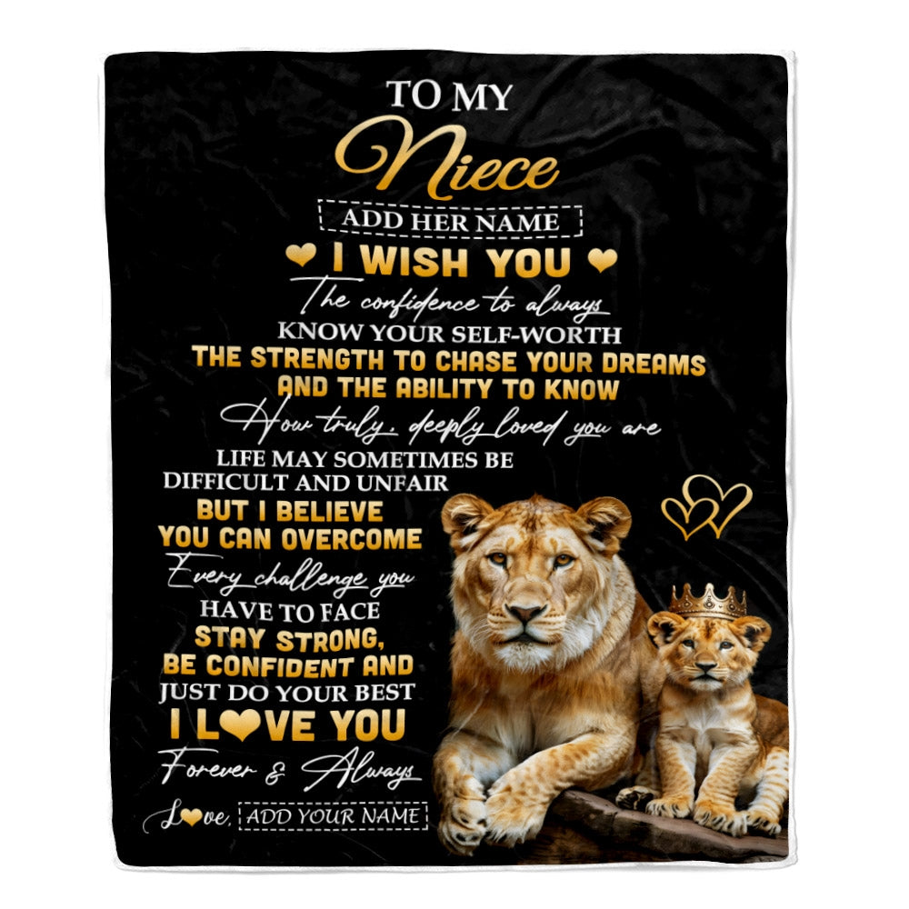 Personalized Birthday Gifts For Niece From Aunt Auntie Blanket I Wish You To My Niece Gifts Graduation Christmas Gift Ideas Customized Fleece Throw Blanket | siriusteestore
