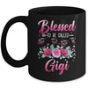 Personalized Blessed To Be Called Gigi Custom Grandkids Name Mothers Day Birthday Christmas Rose Butterfly Mug | siriusteestore
