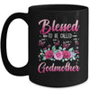 Personalized Blessed To Be Called Godmother Custom Kids Name Mothers Day Birthday Christmas Rose Butterfly Mug | siriusteestore