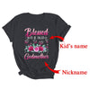 Personalized Blessed To Be Called Godmother Custom Kids Name Mothers Day Birthday Christmas Rose Butterfly Shirt & Tank Top | Custom | siriusteestore