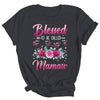 Personalized Blessed To Be Called Mamaw Custom Grandkids Name Mothers Day Birthday Christmas Rose Butterfly Shirt & Tank Top | siriusteestore