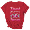 Personalized Blessed To Be Called Nanny Custom Kids Name Mothers Day Birthday Christmas Rose Butterfly Shirt & Tank Top | siriusteestore