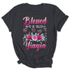 Personalized Blessed To Be Called Yiayia Custom Grandkids Name Mothers Day Birthday Christmas Rose Butterfly Shirt & Tank Top | siriusteestore