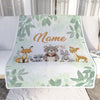 Personalized Custom Baby Blanket With Name For Boys Girls Woodland Baby Girl Kid Daughter Son Grandson Niece Birthday Customized Christmas Fleece Blanket | siriusteestore