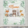 Personalized Custom Baby Blanket With Name For Boys Girls Woodland Baby Girl Kid Daughter Son Grandson Niece Birthday Customized Christmas Fleece Blanket | siriusteestore