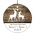 Personalized Deer Couple Anniversary 1st 5th 10th 20th Christmas Ornament Rustic Keepsake for Husband Wife with Names Date Customized Christmas Tree Ornament | siriusteestore