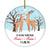 Personalized Deer Wedding Anniversary for Her Him Christmas Ornament Married Couple with Names Date 1st 2nd 5th 10th 20th Customized Christmas Tree Ornament | siriusteestore
