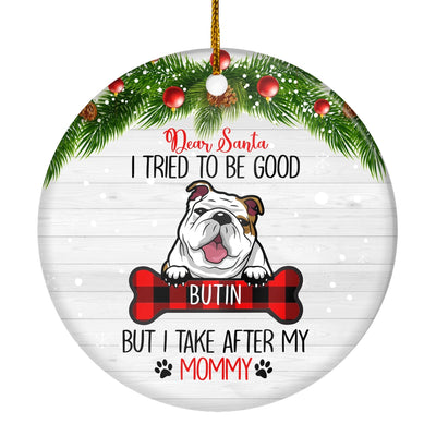Personalized Dog Ornaments Dog Dad Mom Lover Customized Christmas Tree Ornament | siriusteestore