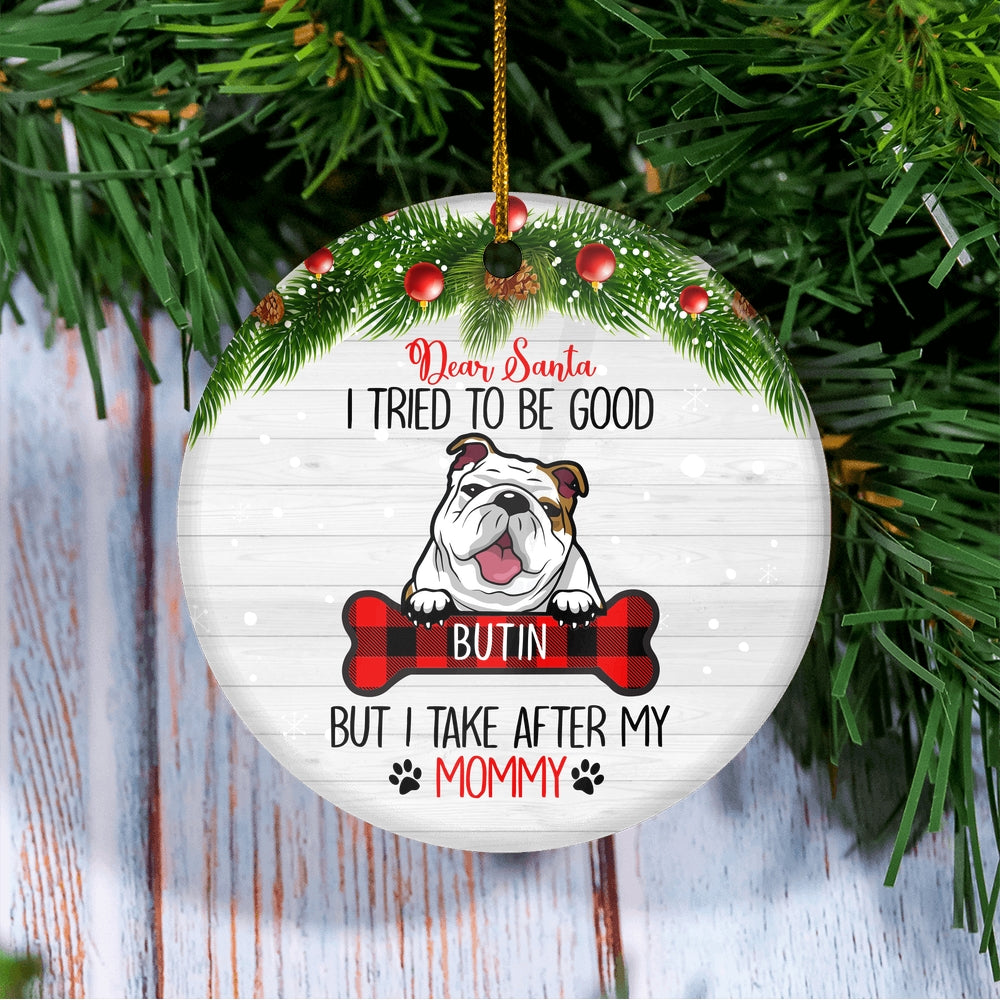 Personalized Dog Ornaments Dog Dad Mom Lover Customized Christmas Tree Ornament | siriusteestore