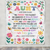 Personalized Gifts For Aunt From Niece Nephew Blanket We Hugged This Blanket Floral Presents Birthday Gift For Aunt Gifts Customized Fleece Throw Blanket | siriusteestore