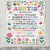 Personalized Gifts For Auntie From Niece Nephew Blanket We Hugged This Blanket Floral Presents Birthday Gift For Auntie Gifts Customized Fleece Throw Blanket | siriusteestore