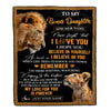 Personalized Gifts For Bonus Daughter Blanket From Stepdad Step Dad Lion My Love For You Is Forever Stepdaughter Birthday Gifts Christmas Fleece Blanket | siriusteestore