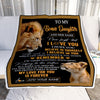 Personalized Gifts For Bonus Daughter Blanket From Stepdad Step Dad Lion My Love For You Is Forever Stepdaughter Birthday Gifts Christmas Fleece Blanket | siriusteestore