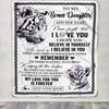 Personalized Gifts For Bonus Daughter Blanket From Stepmother Dad White Tiger My Love For You Is Forever Stepdaughter Birthday Gifts Christmas Fleece Blanket | siriusteestore