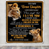 Personalized Gifts For Bonus Daughter Blanket From Stepmother Lion My Love For You Is Forever Stepdaughter Birthday Gifts Christmas Fleece Blanket | siriusteestore