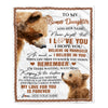 Personalized Gifts For Bonus Daughter Blanket From Stepmother Stepdad Bear My Love For You Is Forever Stepdaughter Birthday Gifts Christmas Fleece Blanket | siriusteestore