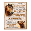 Personalized Gifts For Bonus Daughter Blanket From Stepmother Stepdad Horse My Love For You Is Forever Stepdaughter Birthday Gifts Christmas Fleece Blanket | siriusteestore