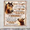 Personalized Gifts For Bonus Daughter Blanket From Stepmother Stepdad Horse My Love For You Is Forever Stepdaughter Birthday Gifts Christmas Fleece Blanket | siriusteestore