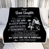 Personalized Gifts For Bonus Daughter Blanket From Stepmother Stepmom My Love For You Is Forever Stepdaughter Birthday Gifts Christmas Custom Fleece Blanket | siriusteestore