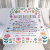 Personalized Gifts For Bonus Daughter From Mom Dad Blanket We Hugged This Blanket Floral Presents Birthday Gift For Stepdaughter Gifts Custom Fleece Blanket | siriusteestore