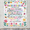 Personalized Gifts For Bonus Daughter From Mom Dad Blanket We Hugged This Blanket Floral Presents Birthday Gift For Stepdaughter Gifts Custom Fleece Blanket | siriusteestore