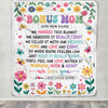 Personalized Gifts For Bonus Mom From Step Son Daughter Blanket We Hugged This Blanket Floral Presents Birthday Gift For Stepmom Gifts Custom Fleece Blanket | siriusteestore