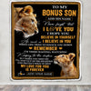 Personalized Gifts For Bonus Son Blanket From Stepmother Lion My Love For You Is Forever Stepson Birthday Gifts Christmas Custom Fleece Blanket | siriusteestore