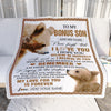 Personalized Gifts For Bonus Son Blanket From Stepmother Stepdad Bear My Love For You Is Forever Stepson Birthday Gifts Christmas Custom Fleece Blanket | siriusteestore
