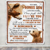 Personalized Gifts For Bonus Son Blanket From Stepmother Stepdad Bear My Love For You Is Forever Stepson Birthday Gifts Christmas Custom Fleece Blanket | siriusteestore
