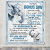 Personalized Gifts For Bonus Son Blanket From Stepmother Stepdad Elephant My Love For You Is Forever Stepson Birthday Gifts Christmas Custom Fleece Blanket | siriusteestore