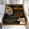 Personalized Gifts For Bonus Son Blanket From Stepmother Stepdad Tiger My Love For You Is Forever Stepson Birthday Gifts Christmas Custom Fleece Blanket | siriusteestore