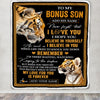 Personalized Gifts For Bonus Son Blanket From Stepmother Stepdad Tiger My Love For You Is Forever Stepson Birthday Gifts Christmas Custom Fleece Blanket | siriusteestore