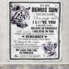 Personalized Gifts For Bonus Son Blanket From Stepmother Stepdad White Tiger My Love For You Is Forever Stepson Birthday Gifts Christmas Custom Fleece Blanket | siriusteestore