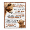 Personalized Gifts For Daughter Blanket From Dad Mom Father Bear My Love For You Is Forever Daughter Birthday Gifts Christmas Custom Fleece Throw Blanket | siriusteestore