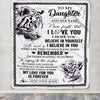 Personalized Gifts For Daughter Blanket From Mom Dad Mother White Tiger My Love For You Is Forever Daughter Birthday Gifts Christmas Custom Fleece Blanket | siriusteestore