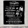 Personalized Gifts For Daughter Blanket From Mom Mother My Love For You Is Forever Daughter Birthday Gifts Christmas Graduation Custom Fleece Throw Blanket | siriusteestore
