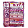 Personalized Gifts For Girlfriend From Boyfriend Blanket Wood Love You Always Valentines Romantic Birthday Gifts For Girlfriend Her Christmas Fleece Blanket | siriusteestore