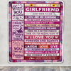 Personalized Gifts For Girlfriend From Boyfriend Blanket Wood Love You Always Valentines Romantic Birthday Gifts For Girlfriend Her Christmas Fleece Blanket | siriusteestore