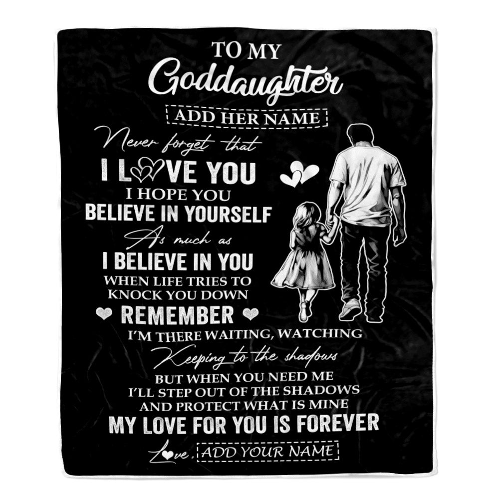 Personalized Gifts For Goddaughter Blanket From Godfather Uncle My Love For You Is Forever Goddaughter Birthday Gifts Christmas Custom Fleece Throw Blanket | siriusteestore