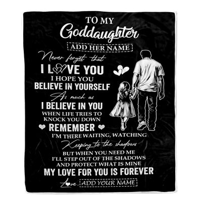 Personalized Gifts For Goddaughter Blanket From Godfather Uncle My Love For You Is Forever Goddaughter Birthday Gifts Christmas Custom Fleece Throw Blanket | siriusteestore