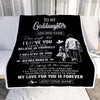 Personalized Gifts For Goddaughter Blanket From Godfather Uncle My Love For You Is Forever Goddaughter Birthday Gifts Christmas Custom Fleece Throw Blanket | siriusteestore