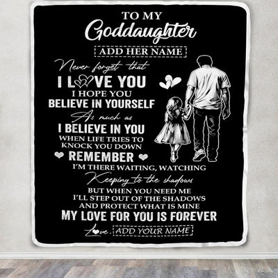 Personalized Gifts For Goddaughter Blanket From Godfather Uncle My Love For You Is Forever Goddaughter Birthday Gifts Christmas Custom Fleece Throw Blanket | siriusteestore