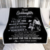 Personalized Gifts For Goddaughter Blanket From Godmother Aunt My Love For You Is Forever Goddaughter Birthday Gifts Christmas Custom Fleece Throw Blanket | siriusteestore