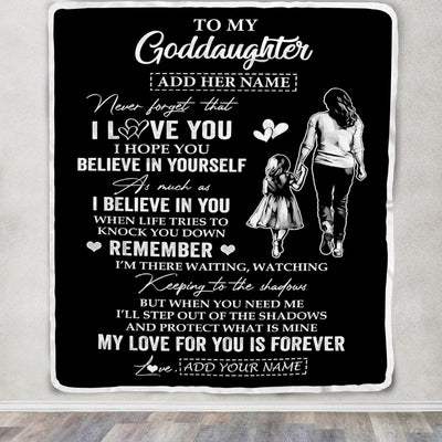 Personalized Gifts For Goddaughter Blanket From Godmother Aunt My Love For You Is Forever Goddaughter Birthday Gifts Christmas Custom Fleece Throw Blanket | siriusteestore