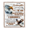 Personalized Gifts For Goddaughter Blanket From Godmother Godfather Eagle My Love For You Is Forever Goddaughter Birthday Gifts Christmas Fleece Blanket | siriusteestore