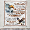 Personalized Gifts For Goddaughter Blanket From Godmother Godfather Eagle My Love For You Is Forever Goddaughter Birthday Gifts Christmas Fleece Blanket | siriusteestore